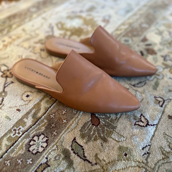 Lucky Brand Women’s Brynnuh Mule Slip-On Brown Leather Cognac Color Size 9.5 - Picture 5 of 12